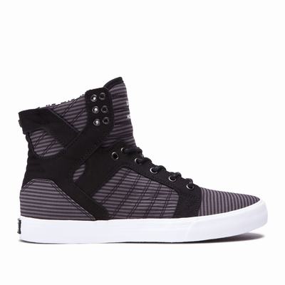 Supra SKYTOP - Miesten Matalavartiset Tennarit - Harmaat/Mustat